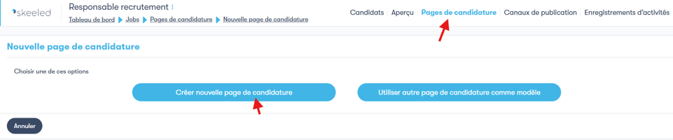 Application page (FR)