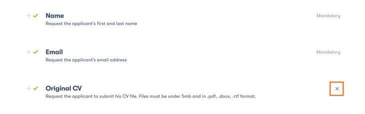 CV optional