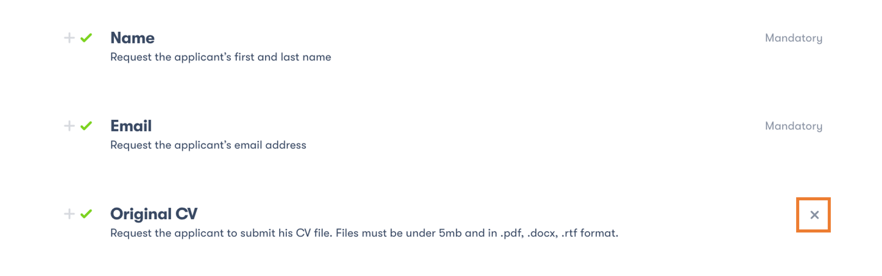CV optional