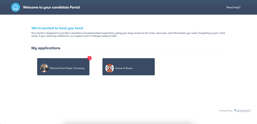 Candidate portal 1