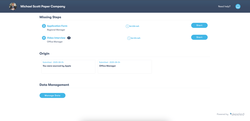 Candidate portal 2