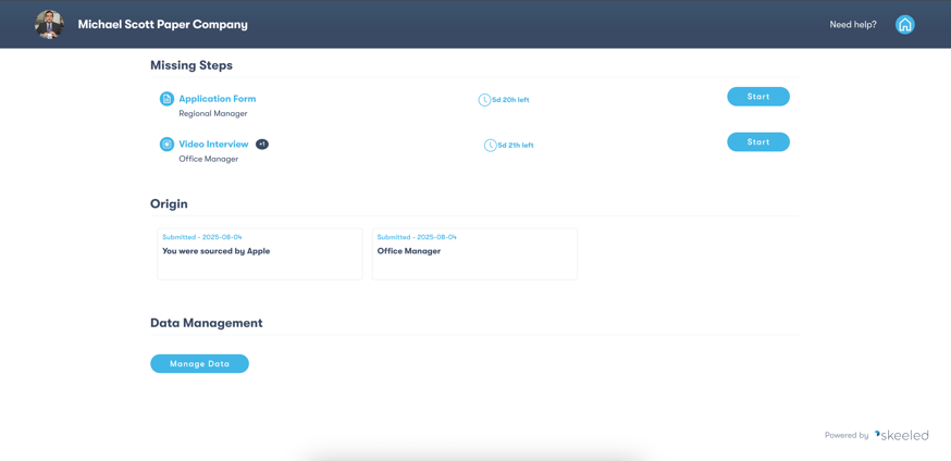 Candidate portal 2