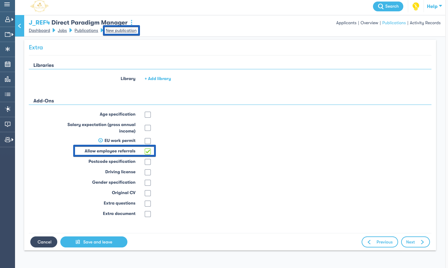 1 - new publication allow employee referrals