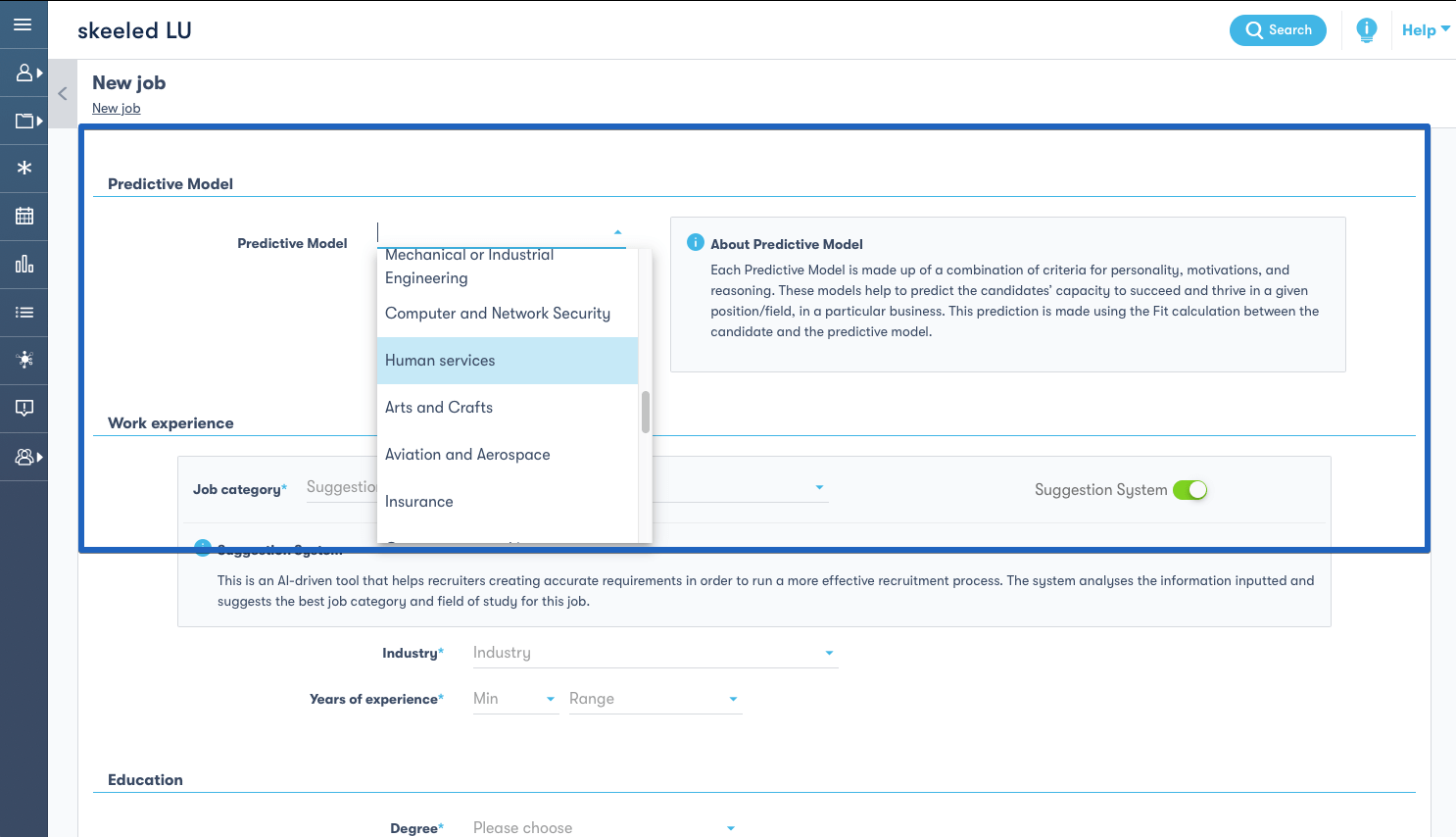 Predictive model selection