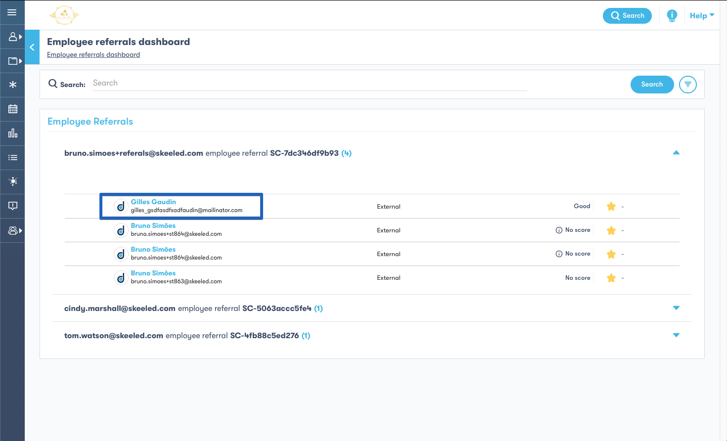 5 - referred candidates