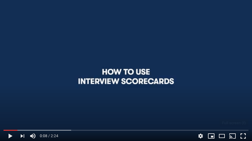 How to use interview scorecards YouTube tutorial