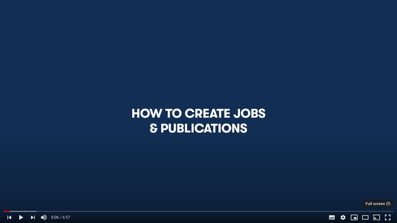 How to video create jobs and publications