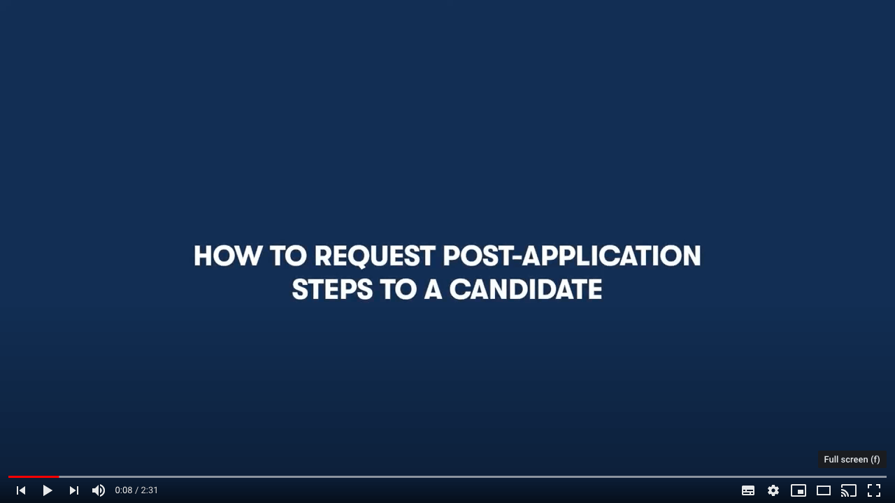 How to request post-application steps video