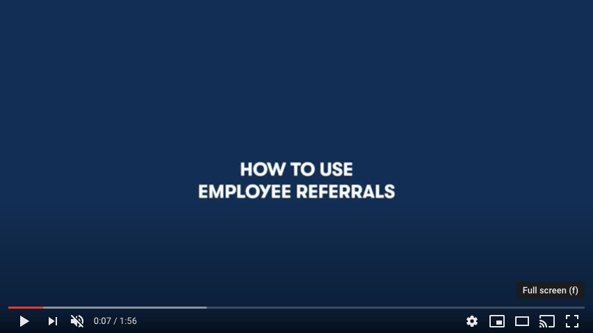 How to use Employee Referrals - YouTube preview