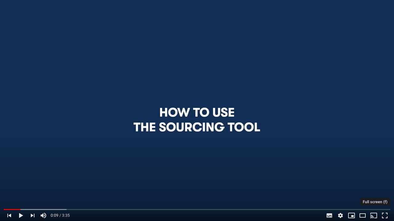 How to use the sourcing tool video
